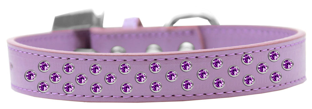 Dog, Puppy & Pet Fashion  Collar, "Purple Crystal Rimsets Sprinkles"