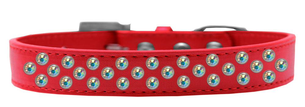 Dog, Puppy & Pet Fashion  Collar, "Aurora Borealis Crystal Rimsets Sprinkles"