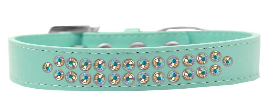 Dog, Puppy & Pet Fashion  Collar, "Two Row Aurora Borealis Crystal Rimsets"