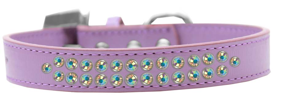 Dog, Puppy & Pet Fashion  Collar, "Two Row Aurora Borealis Crystal Rimsets"