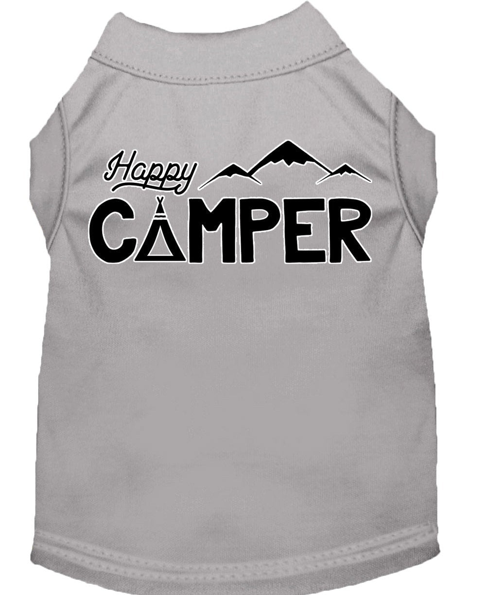 Pet Dog & Cat Shirt Screen Printed, "Happy Camper"