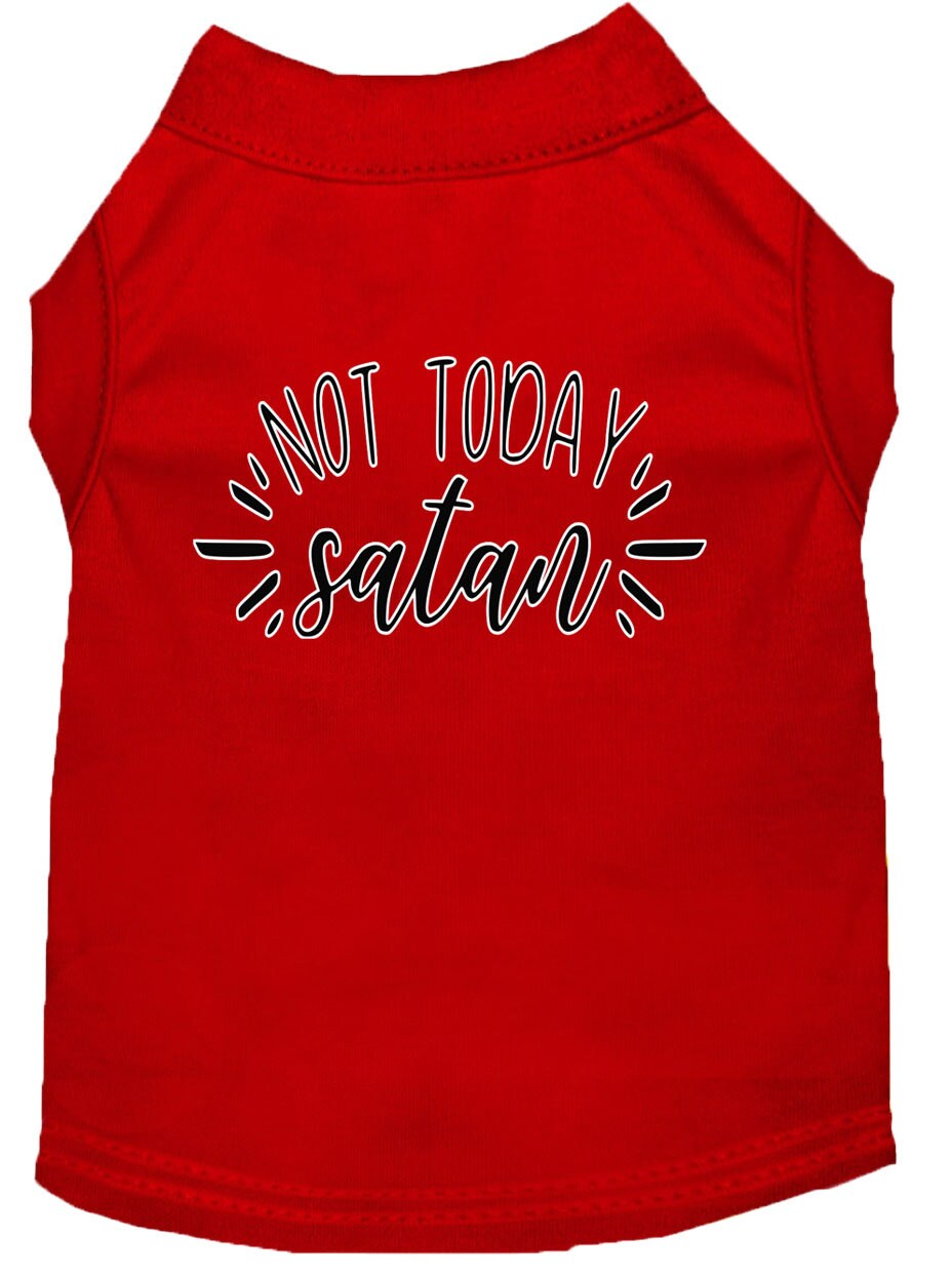 Pet Dog & Cat Shirt Screen Printed, "Not Today Satan"