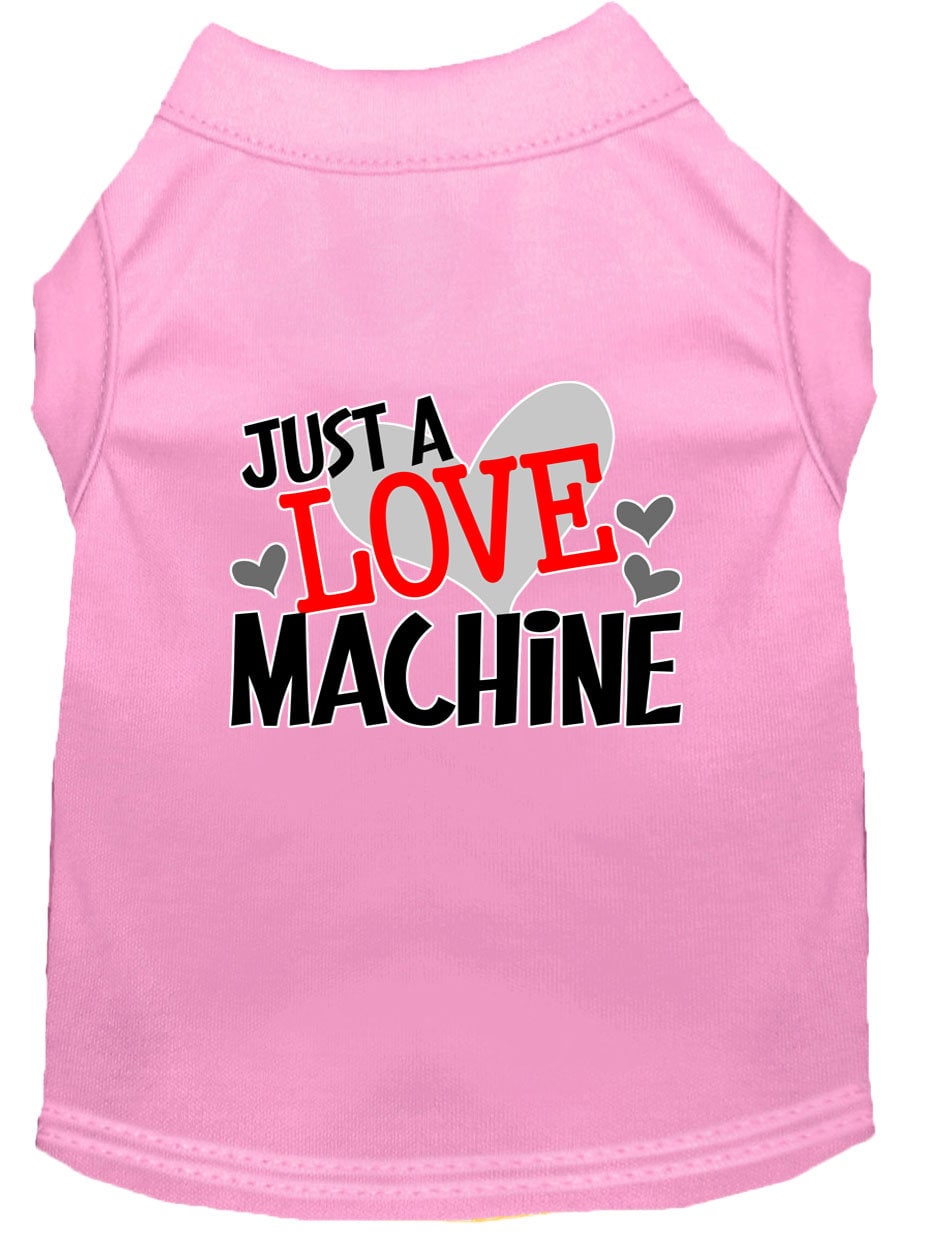 Pet Dog & Cat Shirt Screen Printed, "Just A Love Machine"