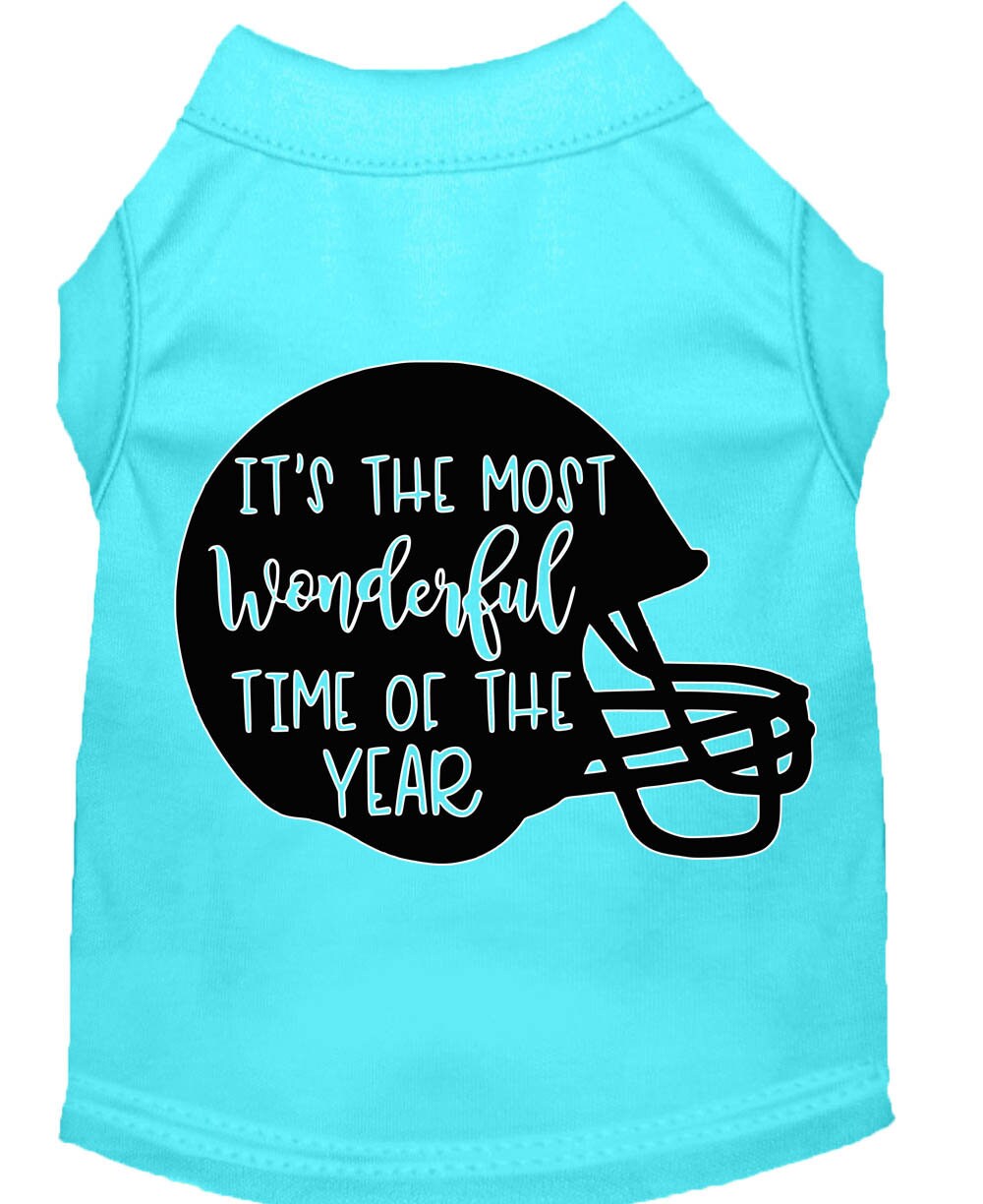 Pet Dog & Cat Shirt Screen Printed, "It's The Most Wonderful Time Of The Year (Football)"