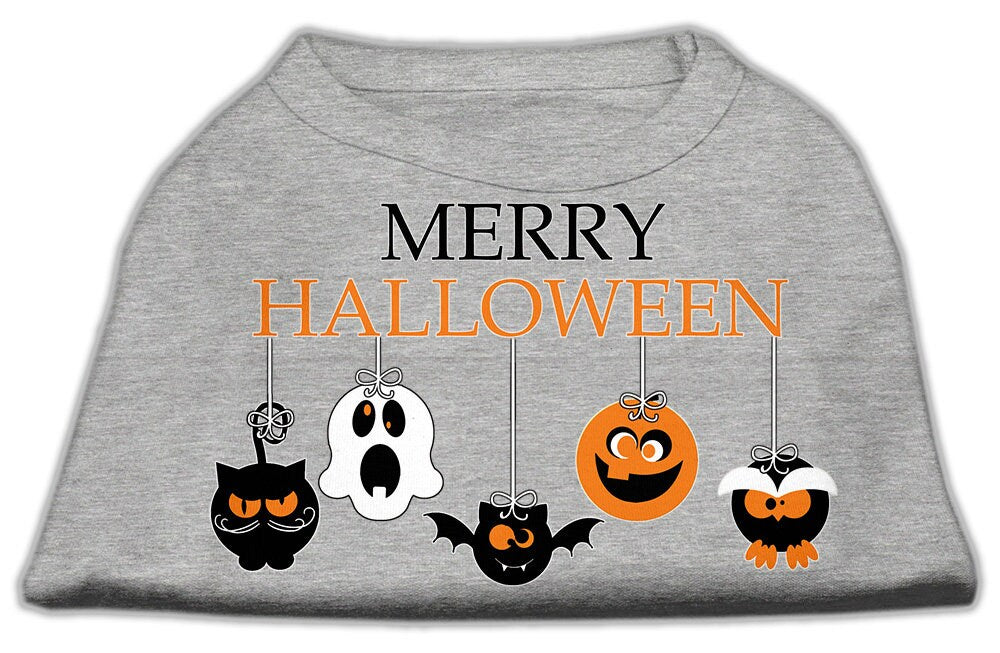 Pet Dog & Cat Shirt Screen Printed, "Merry Halloween"