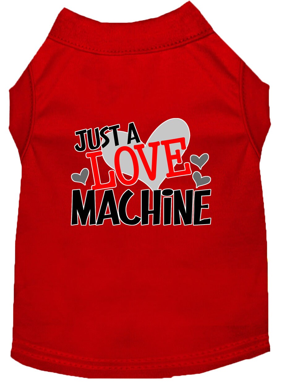 Pet Dog & Cat Shirt Screen Printed, "Just A Love Machine"