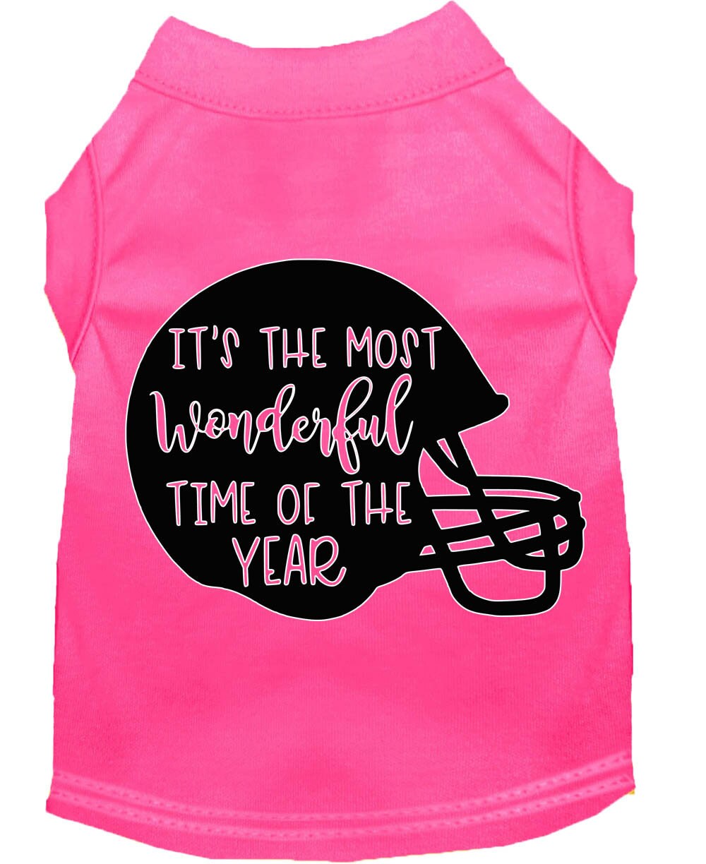 Pet Dog & Cat Shirt Screen Printed, "It's The Most Wonderful Time Of The Year (Football)"