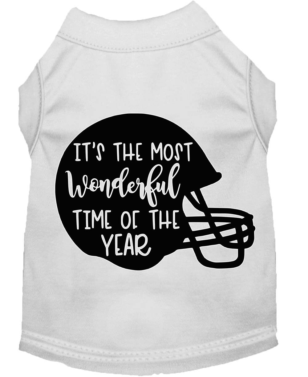 Pet Dog & Cat Shirt Screen Printed, "It's The Most Wonderful Time Of The Year (Football)"