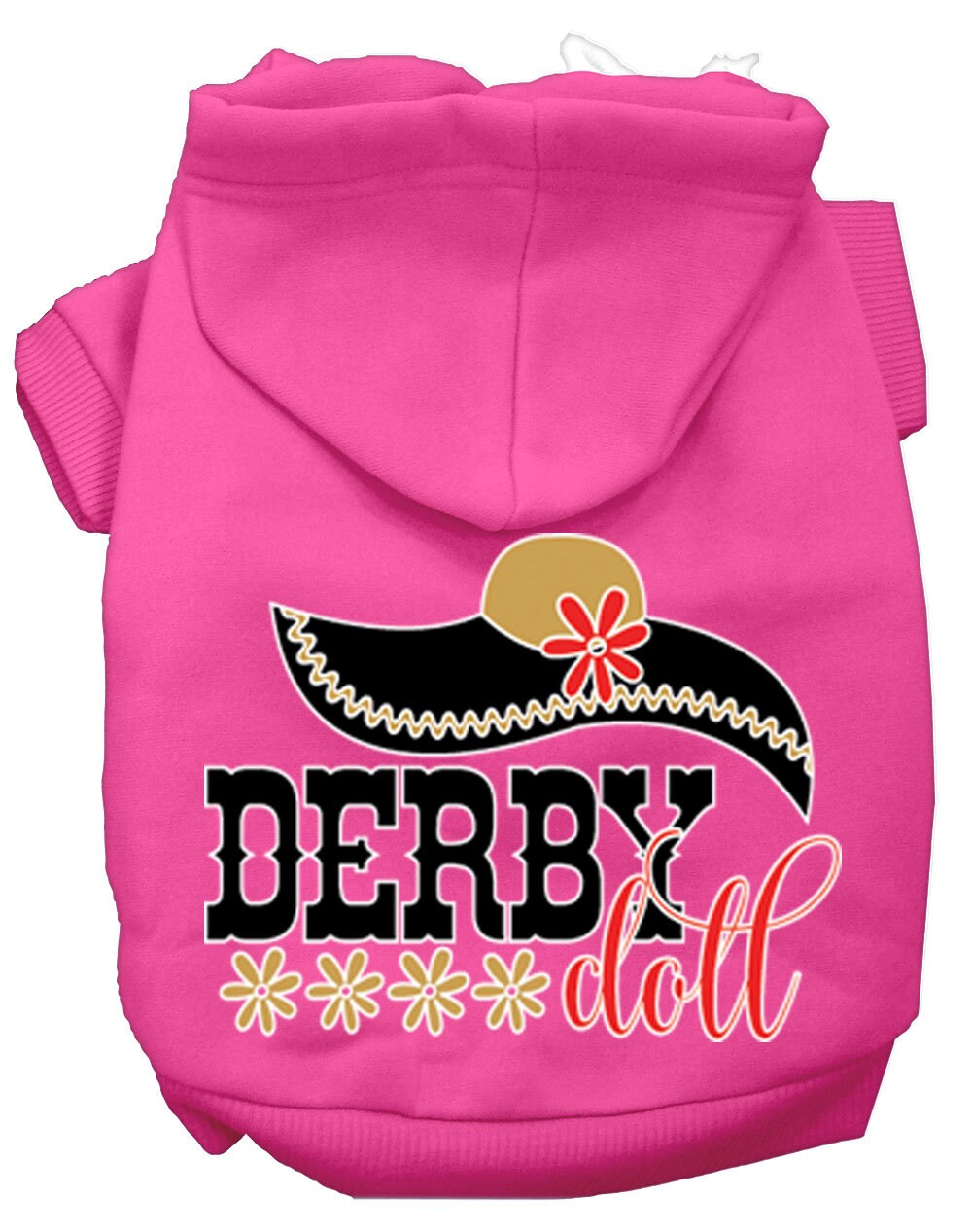 Pet, Dog & Cat Hoodie Screen Printed, "Derby Doll"