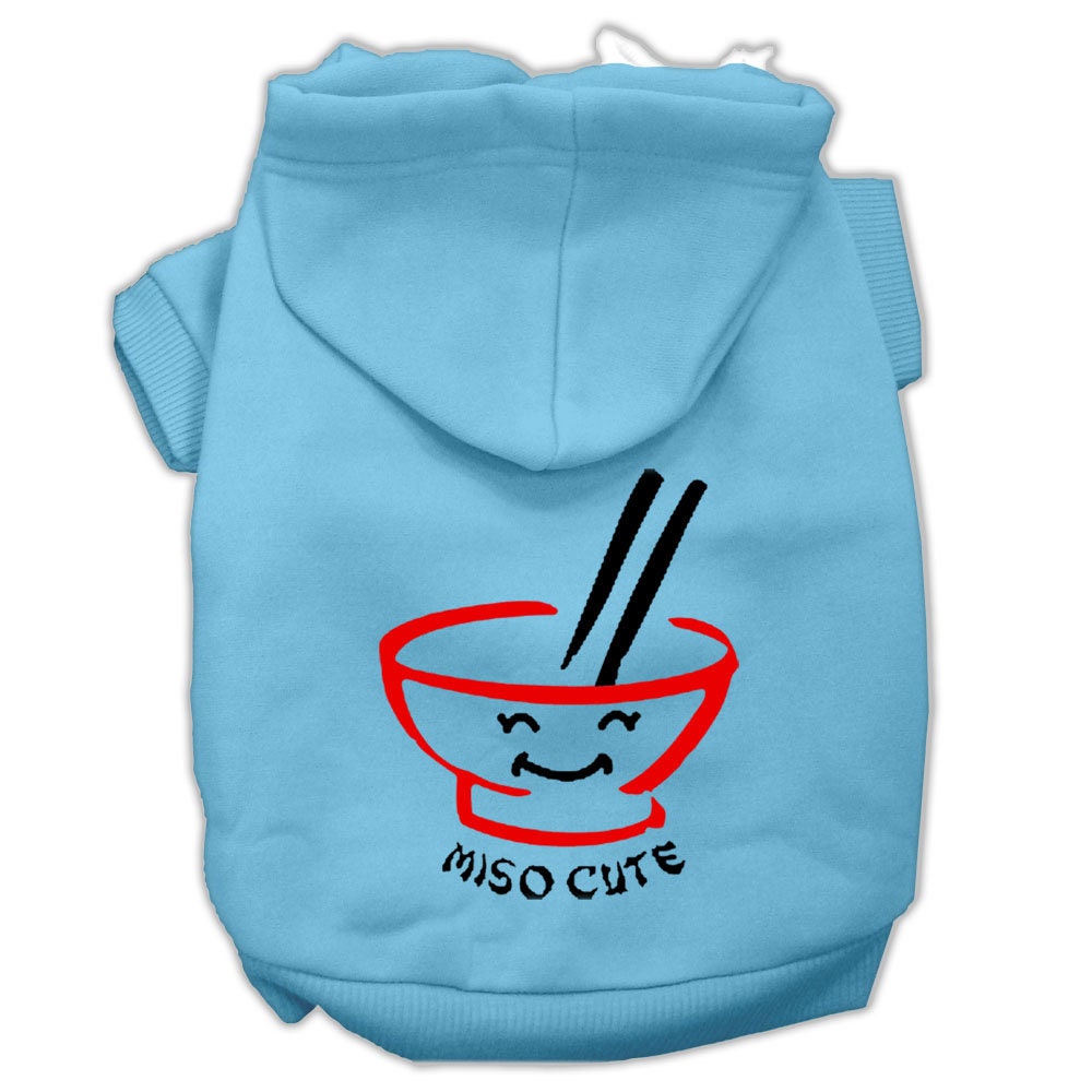 Pet, Dog & Cat Hoodie Screen Printed, "Miso Cute"