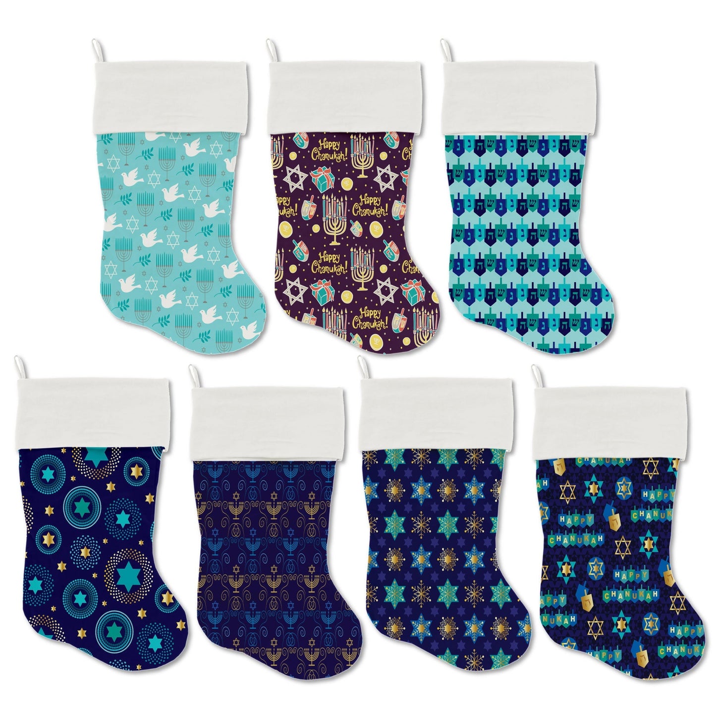 Velvet Stocking, "Hanukkah Group" **Choose from 7 different patterns!**