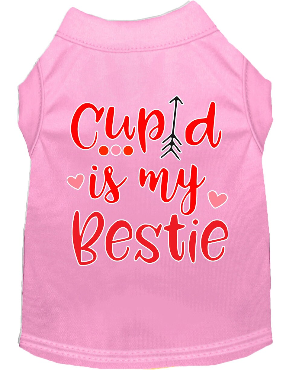 Pet Dog & Cat Shirt Screen Printed, "Cupid Is My Bestie"