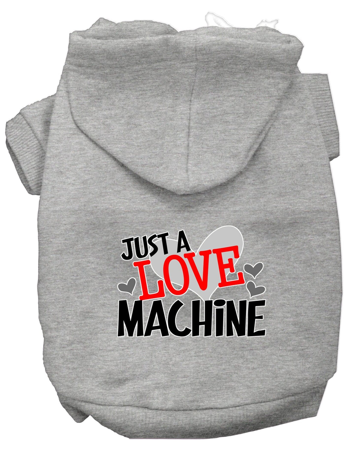 Pet, Dog & Cat Hoodie Screen Printed, "Just A Love Machine"