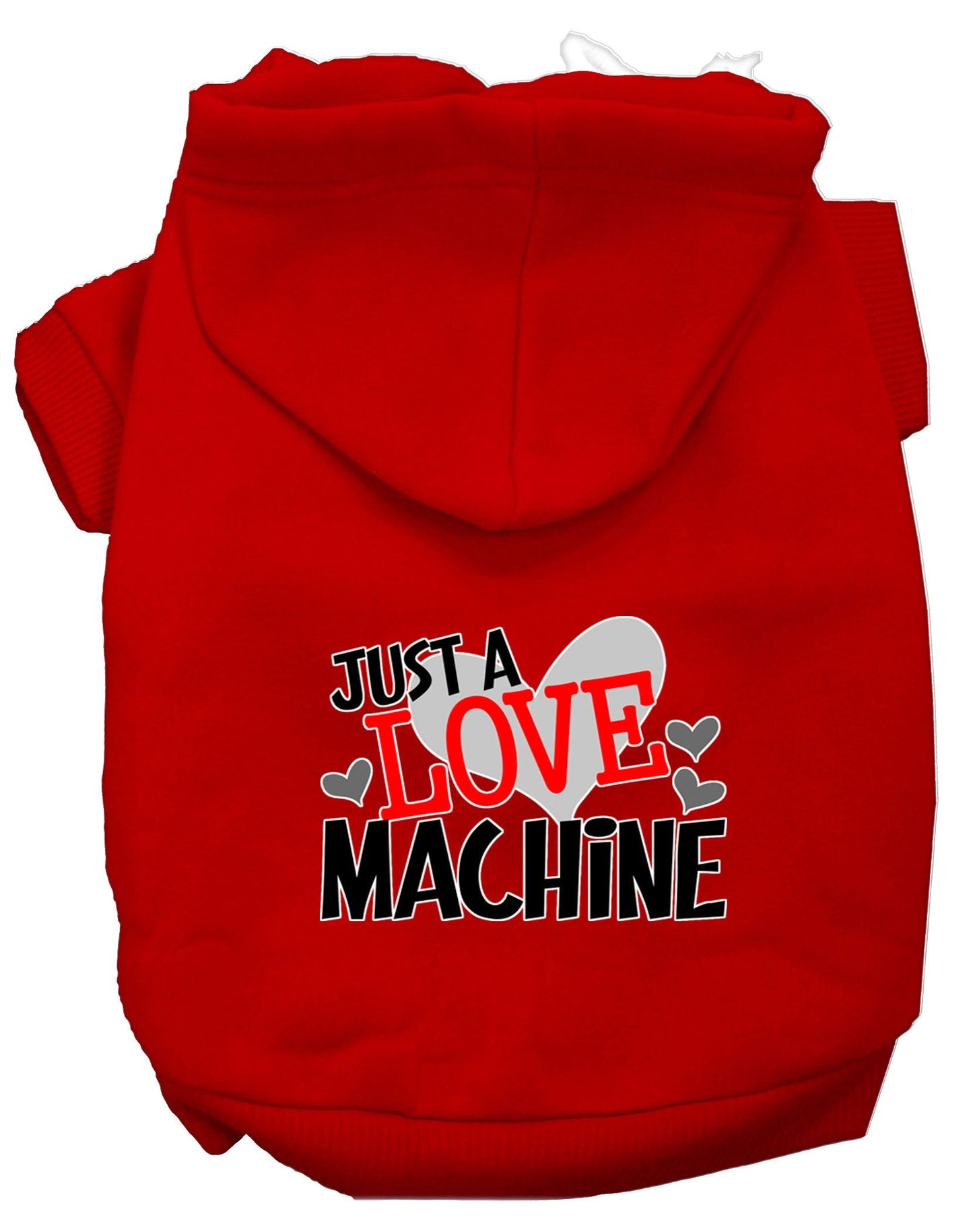 Pet, Dog & Cat Hoodie Screen Printed, "Just A Love Machine"