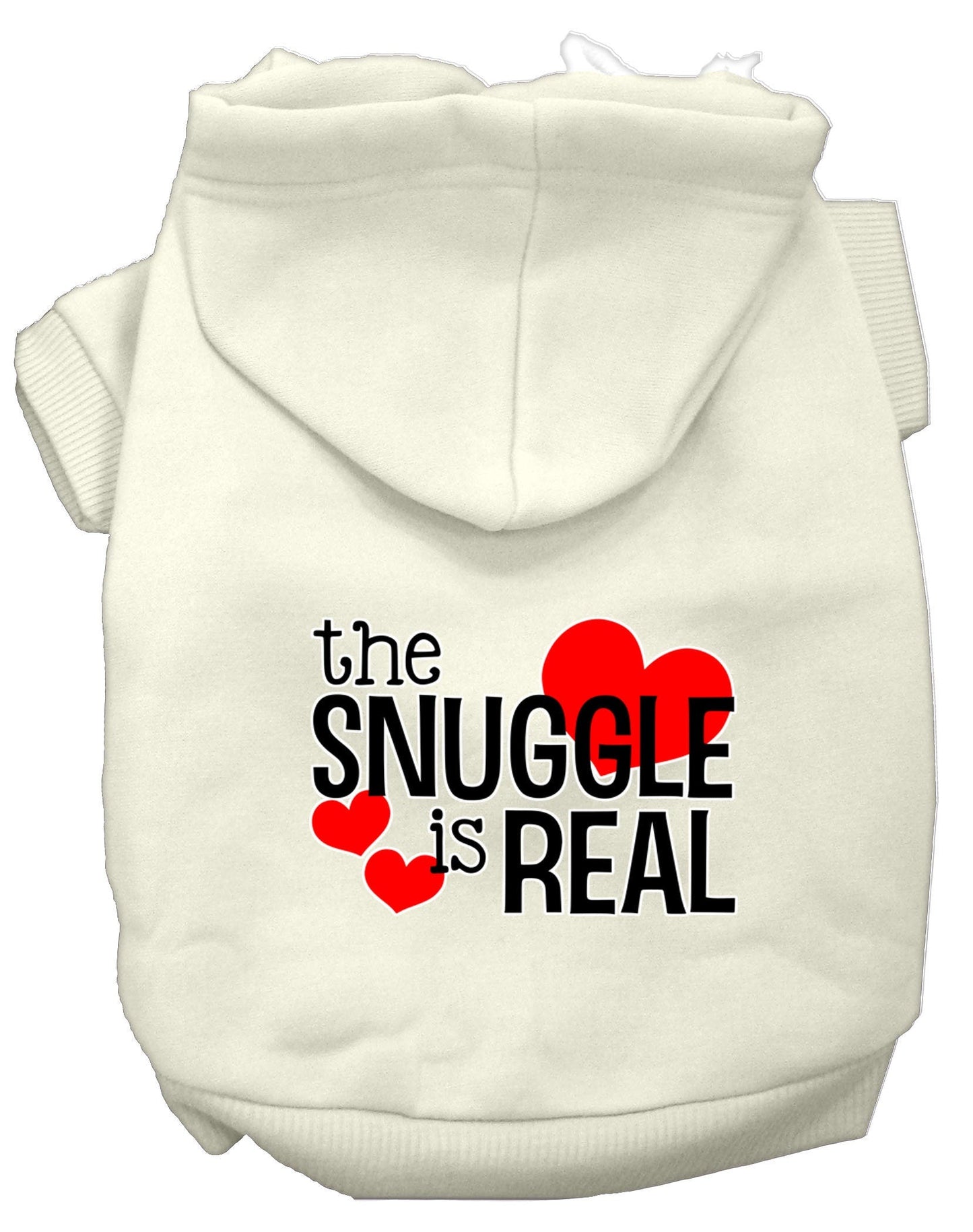 Pet, Dog & Cat Hoodie Screen Printed, "The Snuggle Is Real"