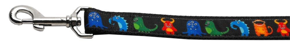 Pet Dog and Cat Nylon Collar or Leash, "Black Monsters"