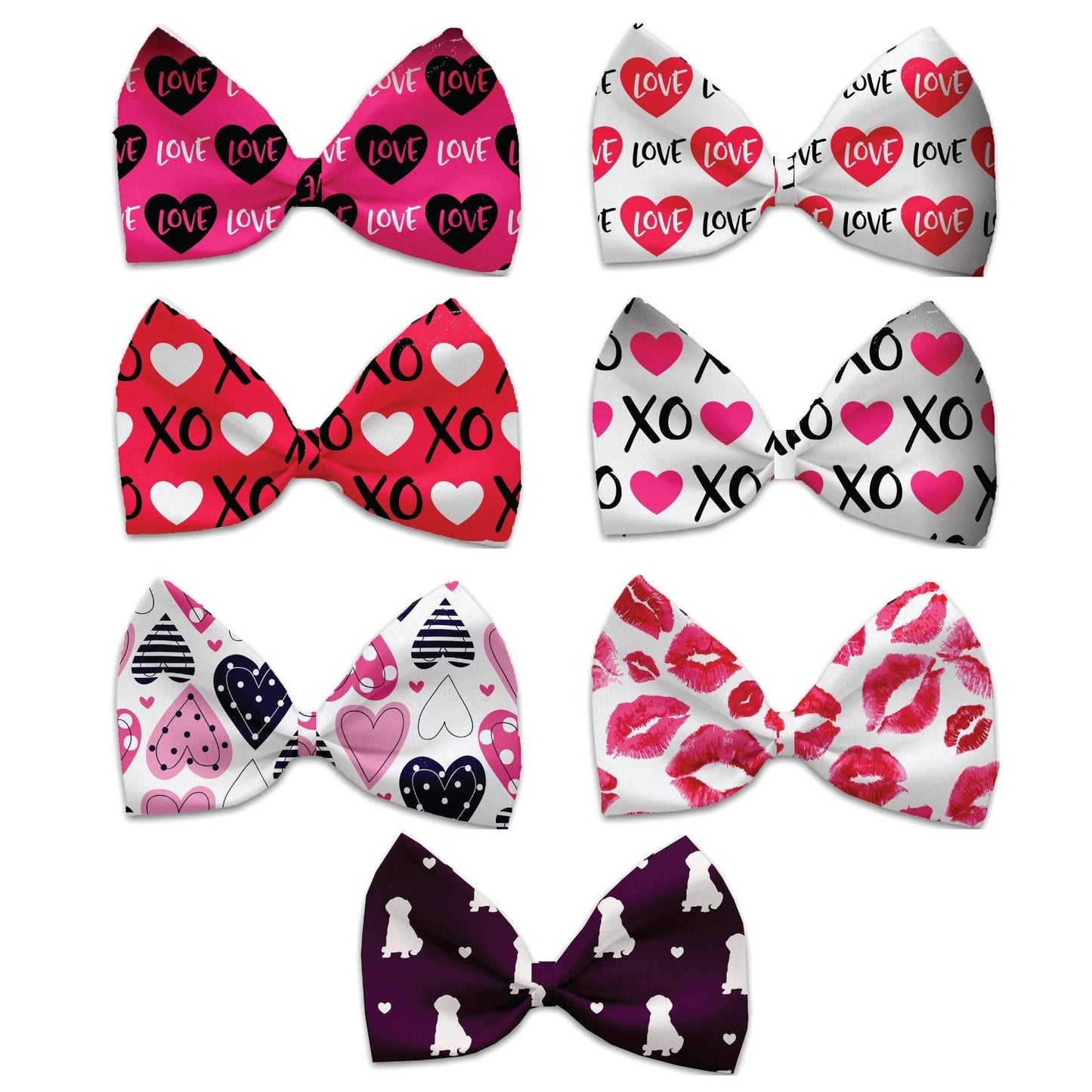 Pet, Dog and Cat Bow Ties, "Sweetheart Group" *Available in 7 different pattern options!*