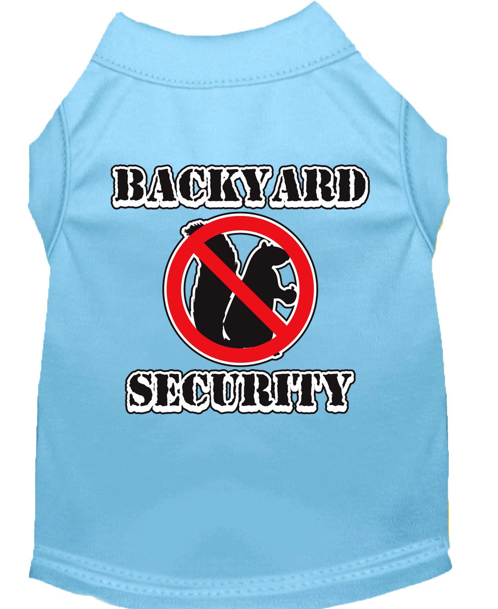 Pet Dog & Cat Shirt Screen Printed, "Backyard Security"