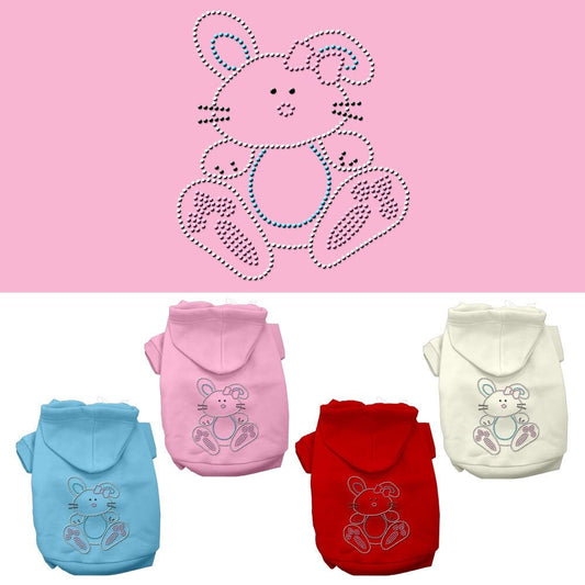 Pet, Dog & Cat Hoodie Rhinestone, "Bunny"