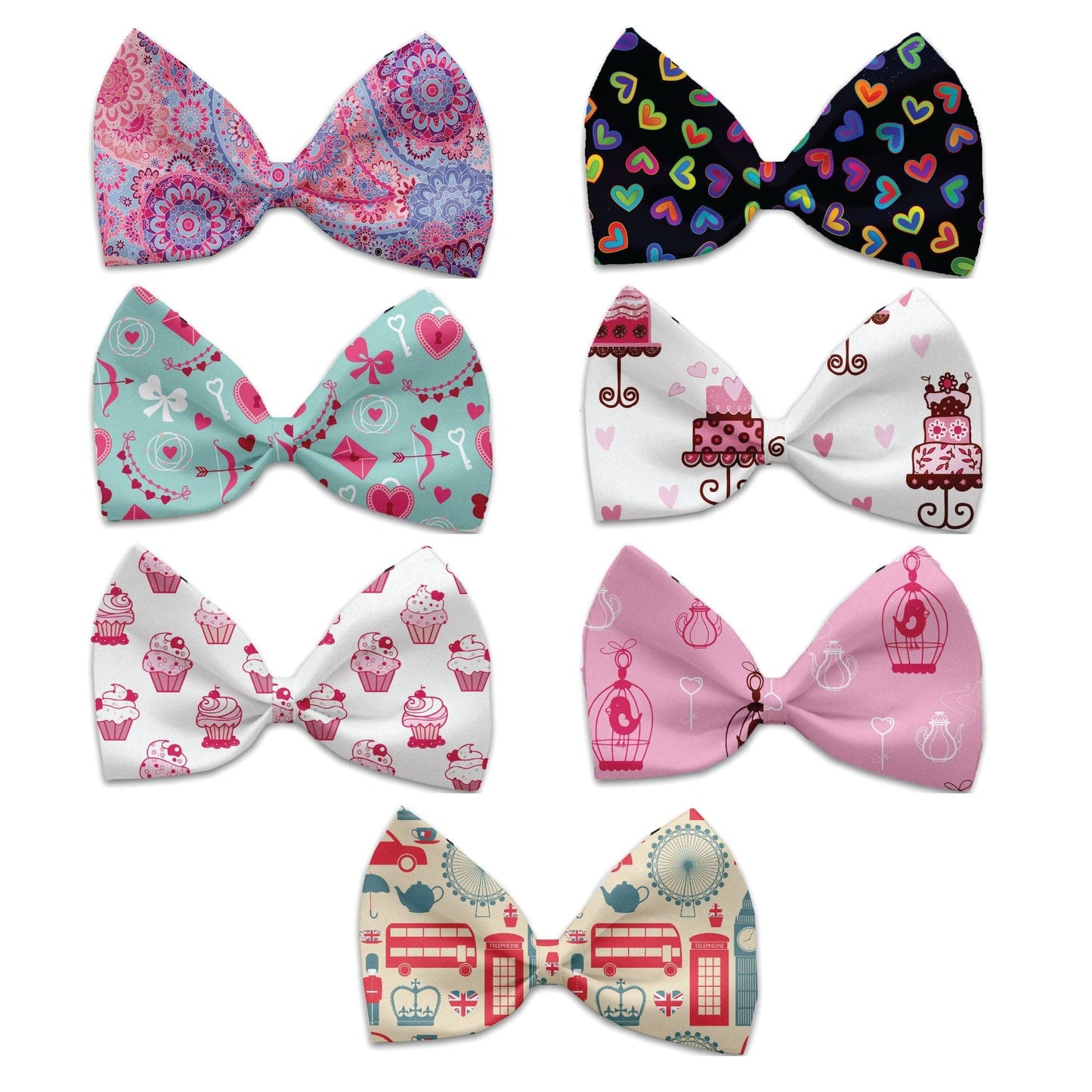 Pet, Dog and Cat Bow Ties, "Valentines Day Group" *Available in 7 different pattern options!*