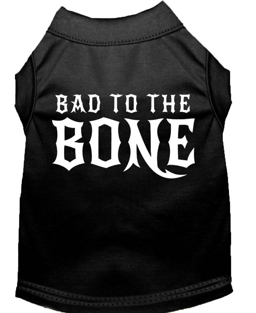 Pet Dog & Cat Shirt Screen Printed, "Bad To The Bone"