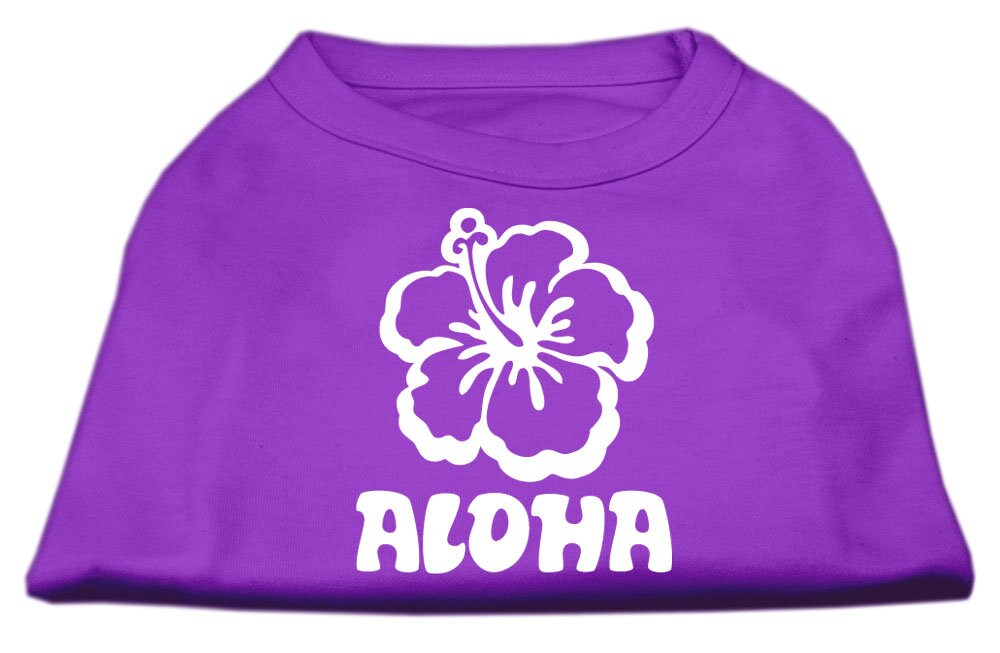 Pet Dog & Cat Shirt Screen Printed, "Aloha Flower"