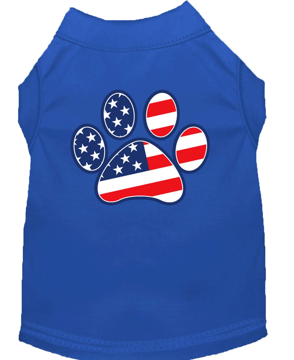 Pet Dog & Cat Shirt Screen Printed, "Patriotic Paw"