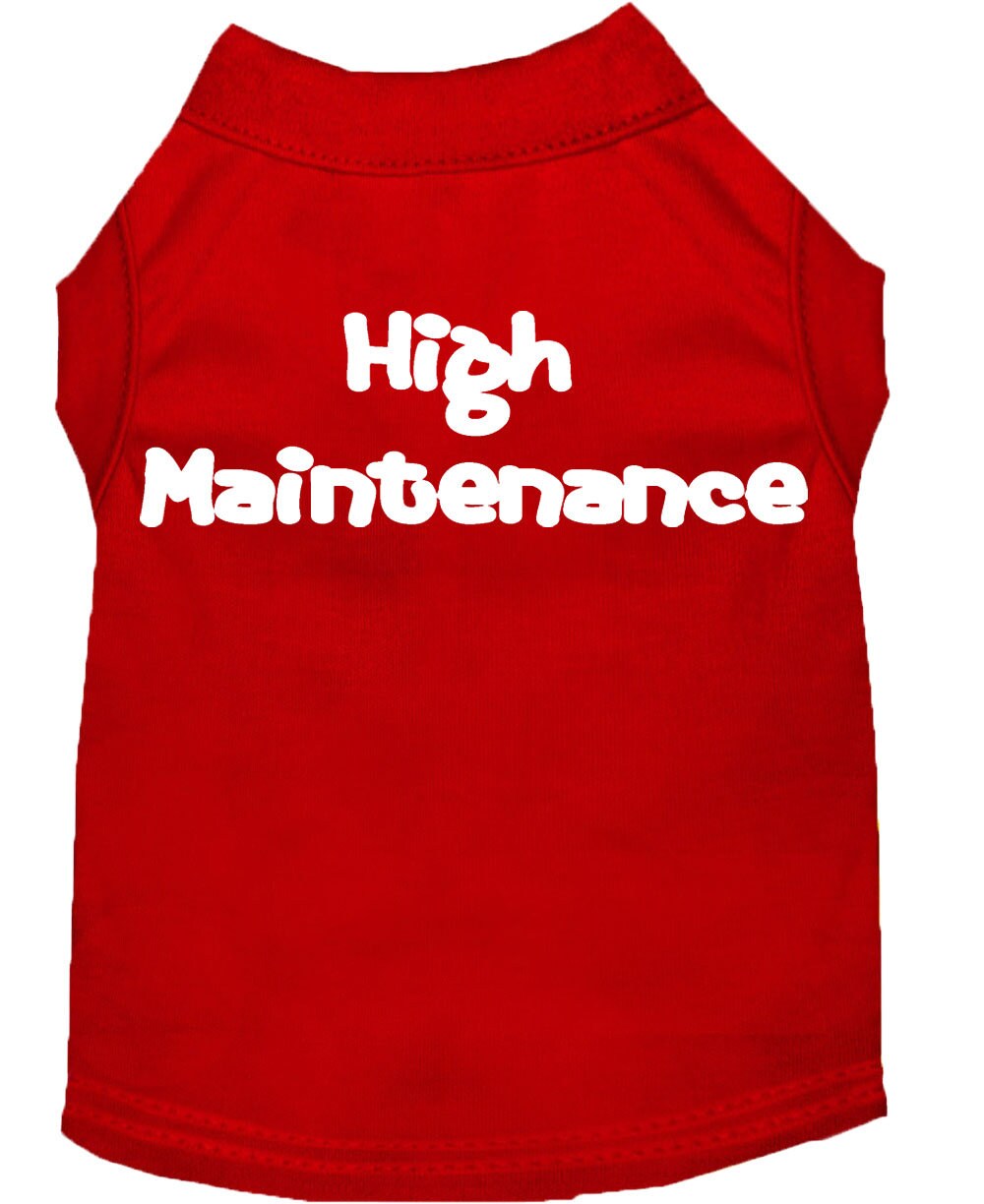 Pet Dog & Cat Shirt Screen Printed, "High Maintenance"