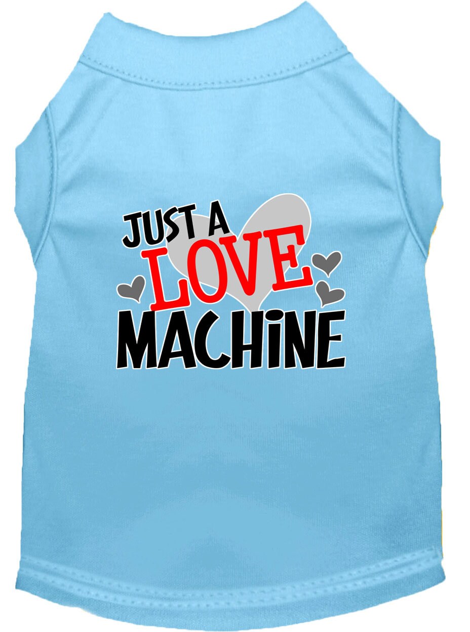 Pet Dog & Cat Shirt Screen Printed, "Just A Love Machine"