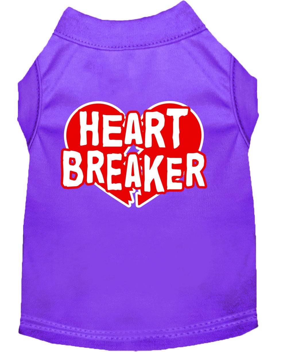 Pet Dog & Cat Shirt Screen Printed, "Heart Breaker"