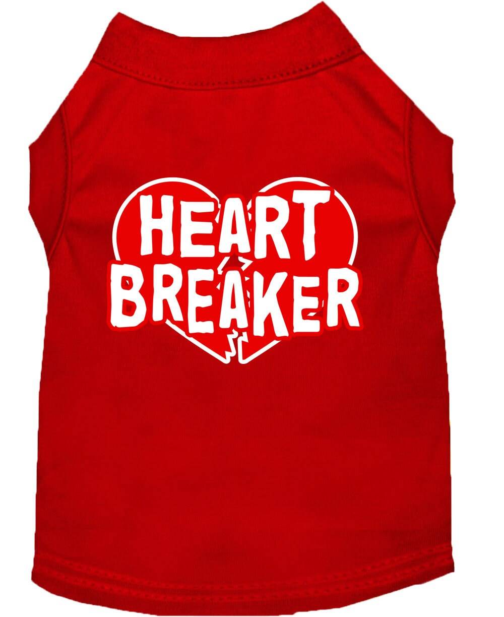 Pet Dog & Cat Shirt Screen Printed, "Heart Breaker"