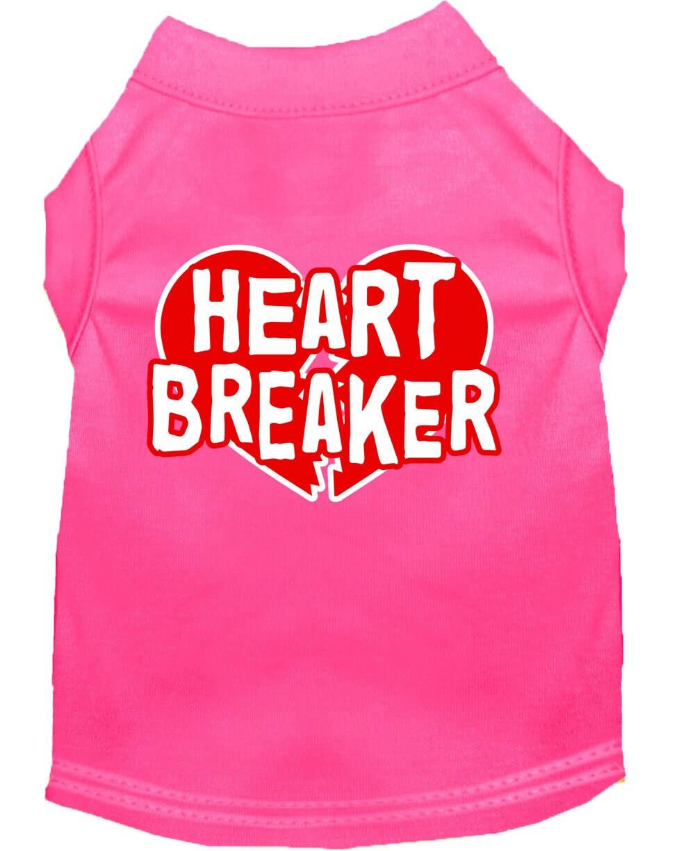 Pet Dog & Cat Shirt Screen Printed, "Heart Breaker"