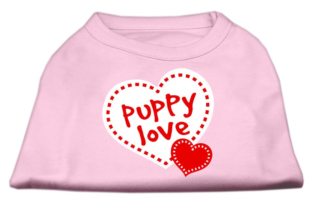 Pet Dog & Cat Shirt Screen Printed, "Puppy Love"