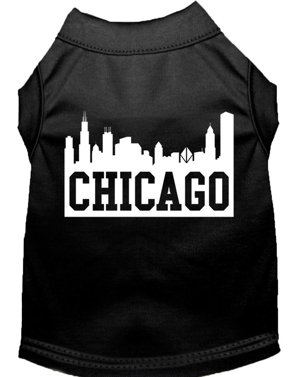 Pet Dog & Cat Shirt Screen Printed, "Chicago Skyline"