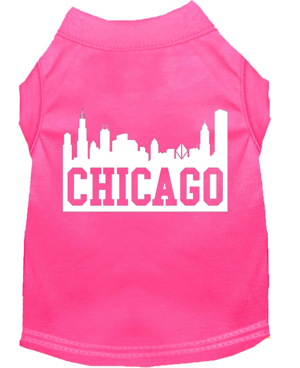 Pet Dog & Cat Shirt Screen Printed, "Chicago Skyline"