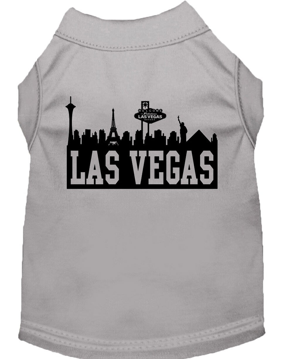 Pet Dog & Cat Shirt Screen Printed, "Las Vegas Skyline"