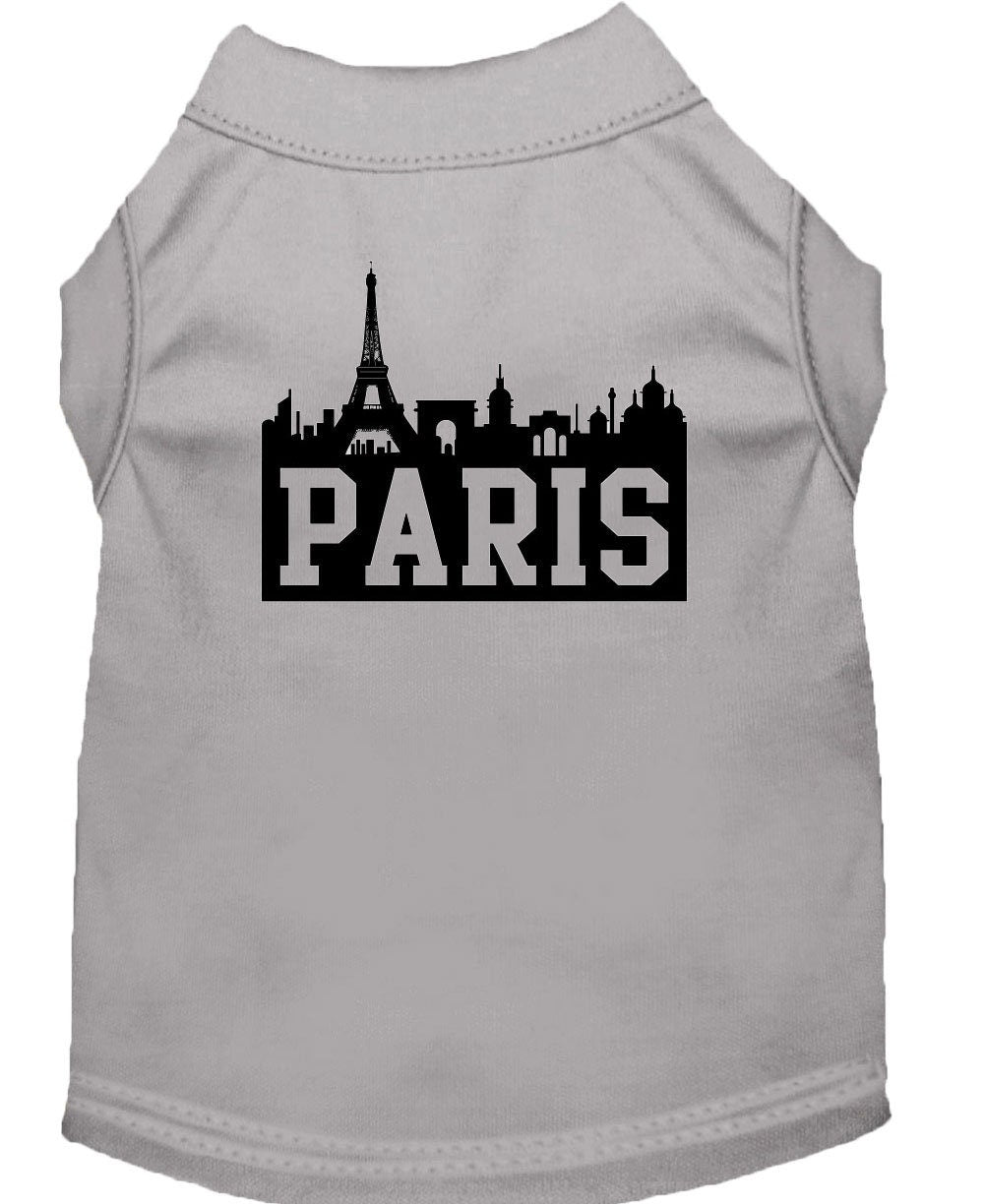 Pet Dog & Cat Shirt Screen Printed, "Paris Skyline"