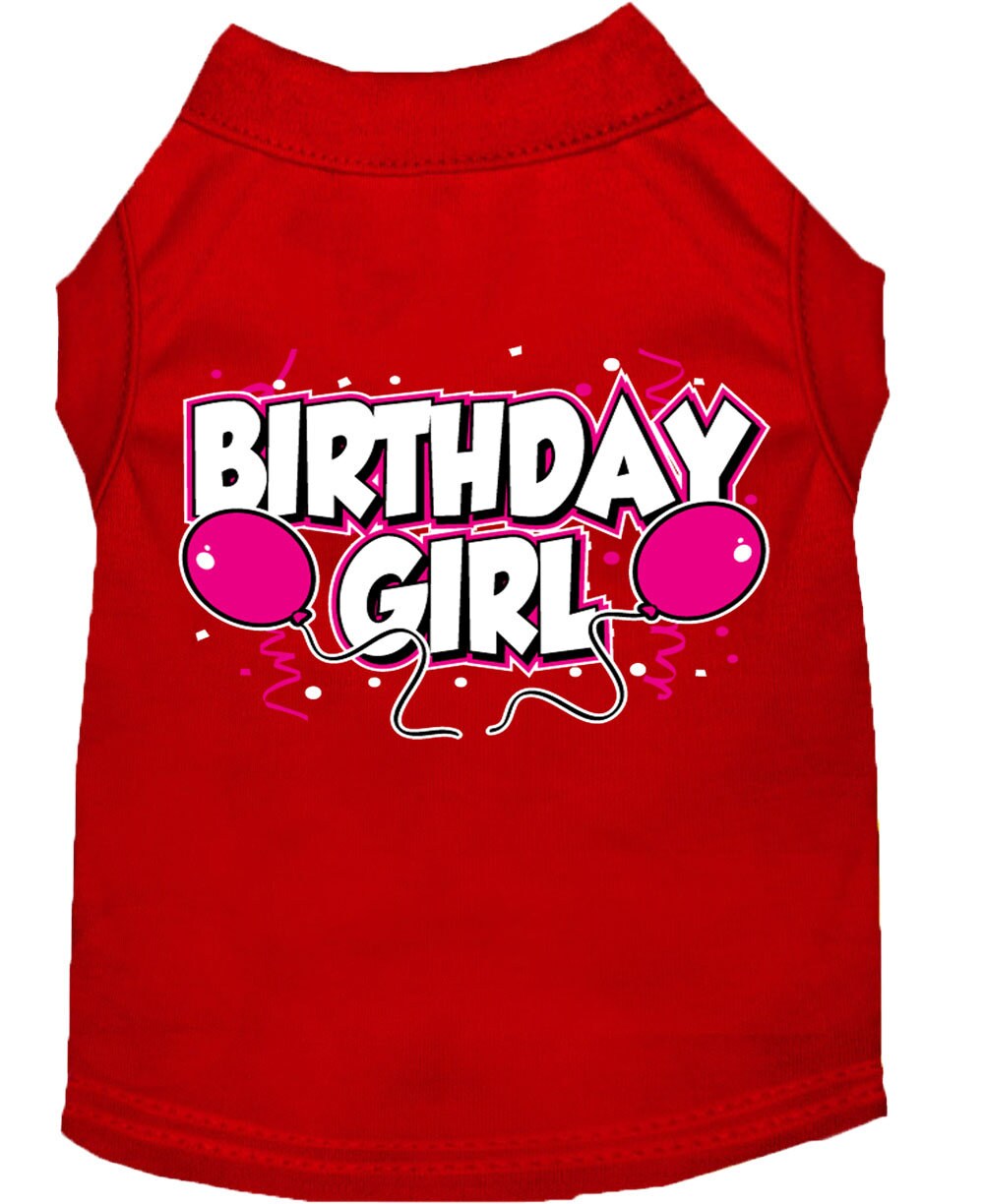 Pet Dog & Cat Shirt Screen Printed, "Birthday Girl"