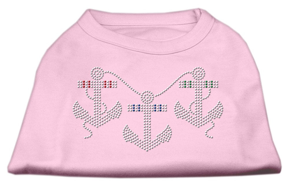 Pet Dog & Cat Shirt Rhinestone, "Anchors"