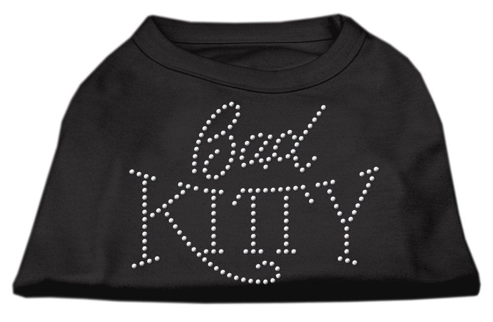 Pet Dog & Cat Shirt Rhinestone, "Bad Kitty"