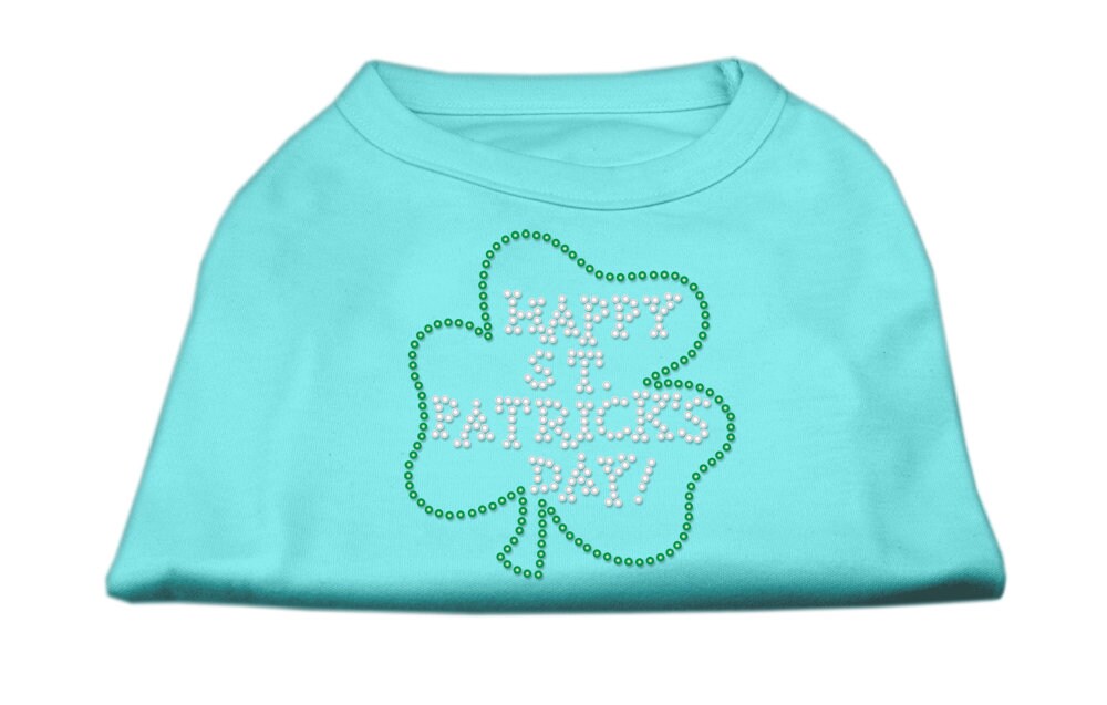 Pet Dog & Cat Shirt Rhinestone, "Happy St. Patrick's Day"