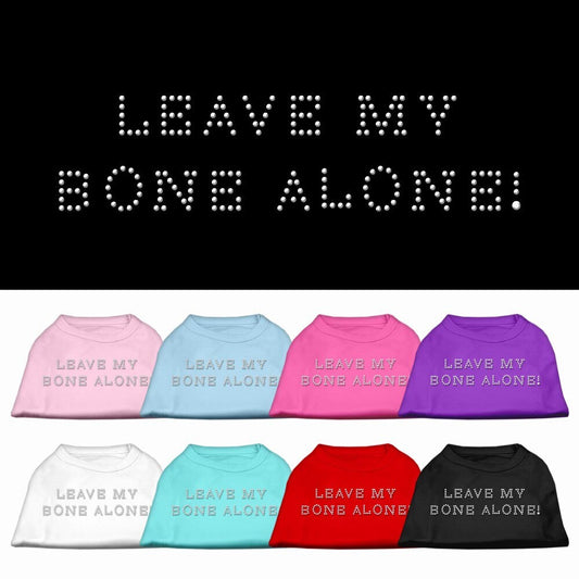 Pet Dog & Cat Shirt Rhinestone, "Leave My Bone Alone!"