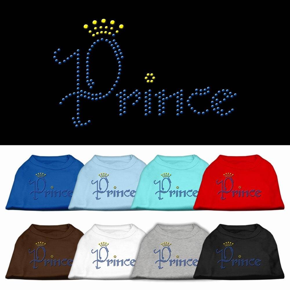 Pet Dog & Cat Shirt Rhinestone, "Prince"