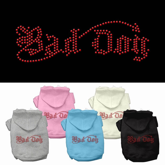 Pet, Dog & Cat Hoodie Rhinestone, "Bad Dog"