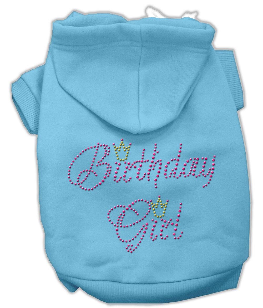 Pet, Dog & Cat Hoodie Rhinestone, "Birthday Girl"