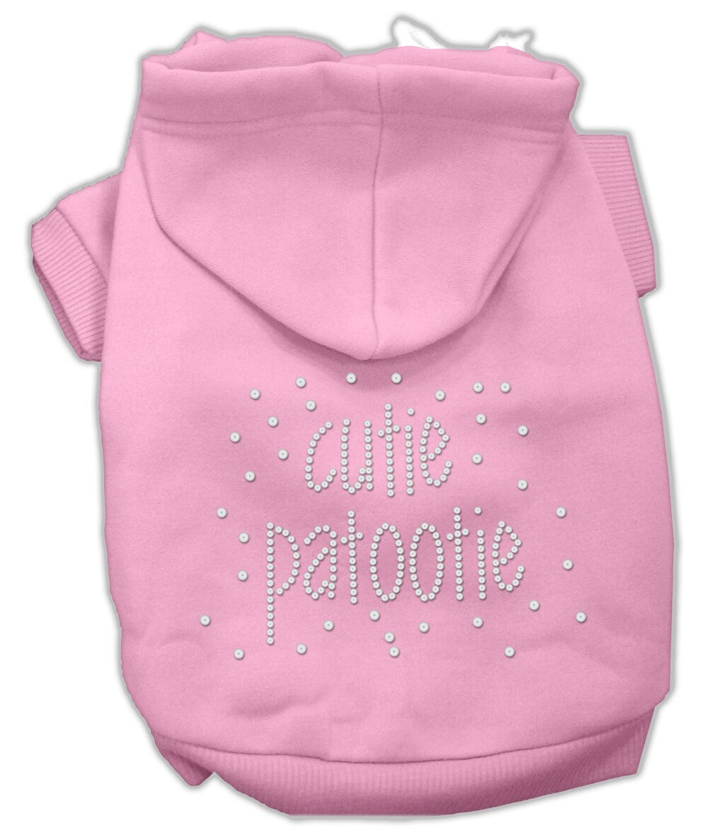 Pet, Dog & Cat Hoodie Rhinestone, "Cutie Patootie"