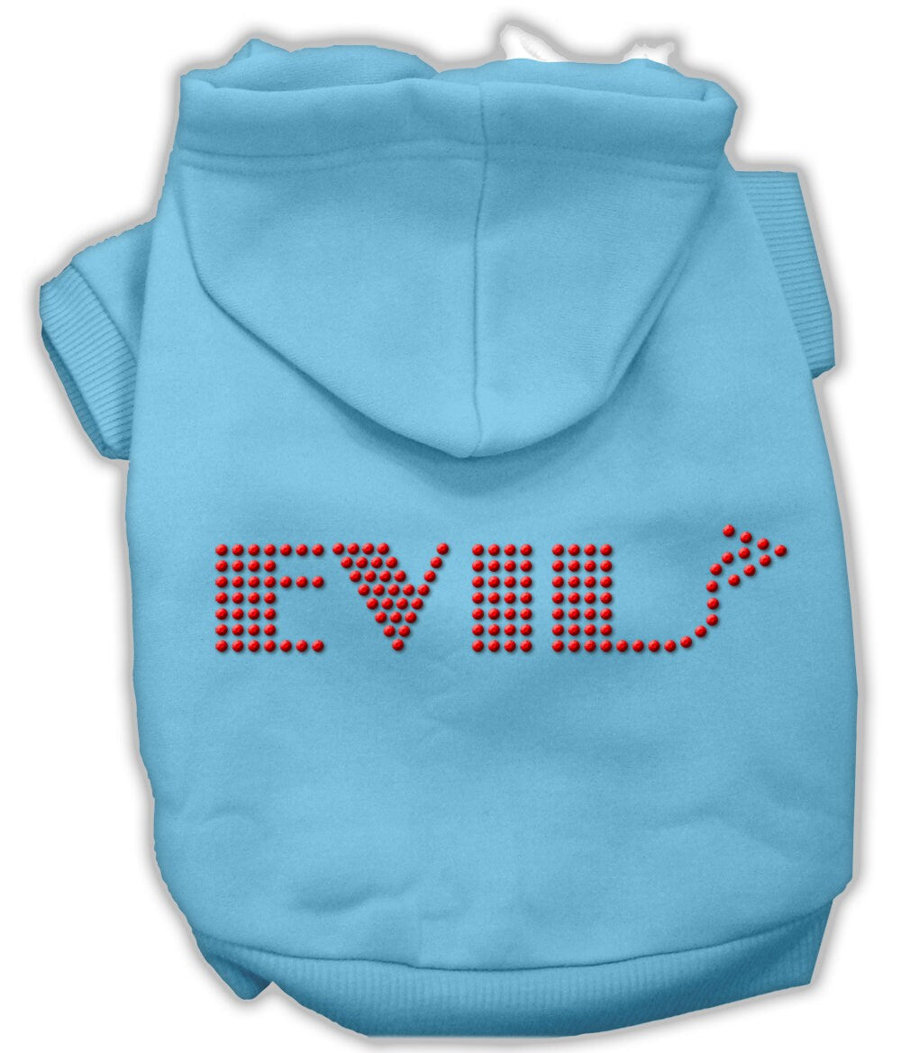 Pet, Dog & Cat Hoodie Rhinestone, "Evil"