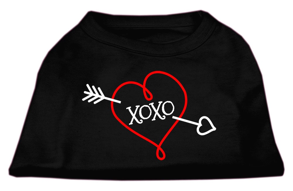 Pet Dog & Cat Shirt Screen Printed, "XOXO"