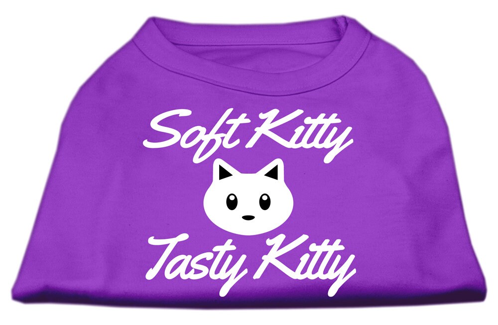 Pet Dog & Cat Shirt Screen Printed, "Soft Kitty, Tasty Kitty"