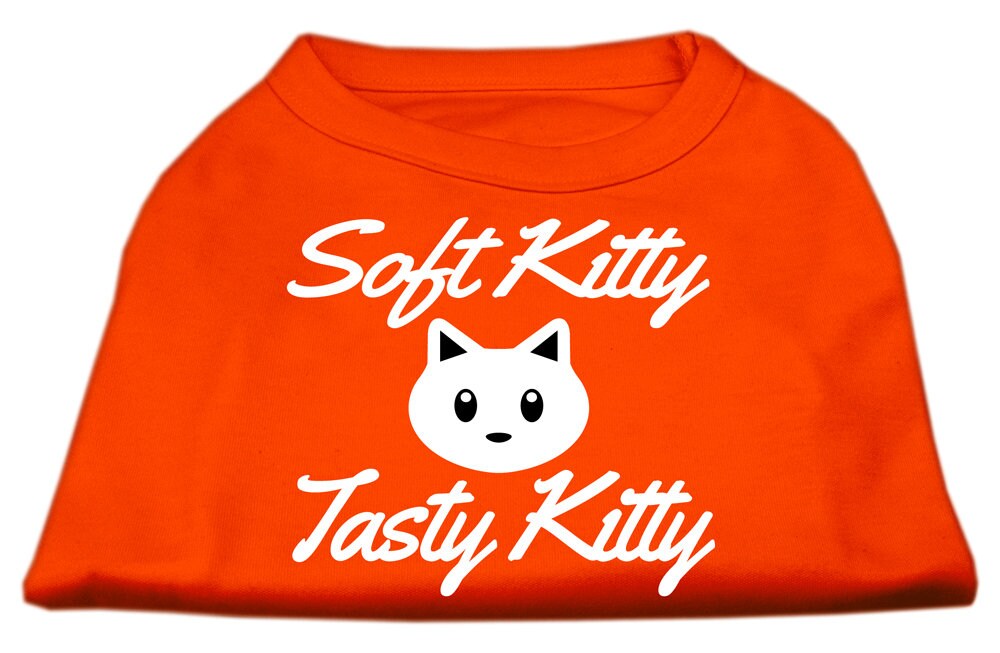 Pet Dog & Cat Shirt Screen Printed, "Soft Kitty, Tasty Kitty"